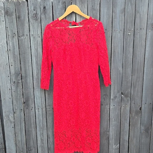 J. Crew | Dresses | Jcrew Elegant Red Lace Dress | Poshmark